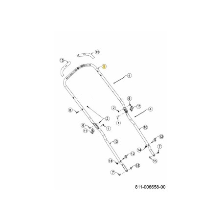 UPPER HANDLE ERGP 749-05752A-S ORIGINAL MTD | Newgardenstore.eu