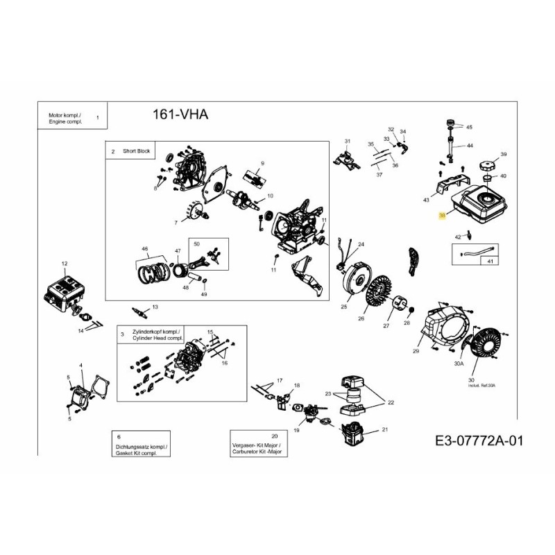 KRAFTSTOFFTANK 751-14062 ORIGINAL MTD