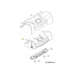 Vorderachsabdeckung 53 cm 731-12194 Original MTD | Newgardenstore.eu