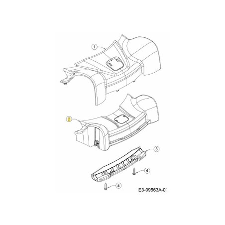 Vorderachsabdeckung 53 cm 731-12194 Original MTD | Newgardenstore.eu