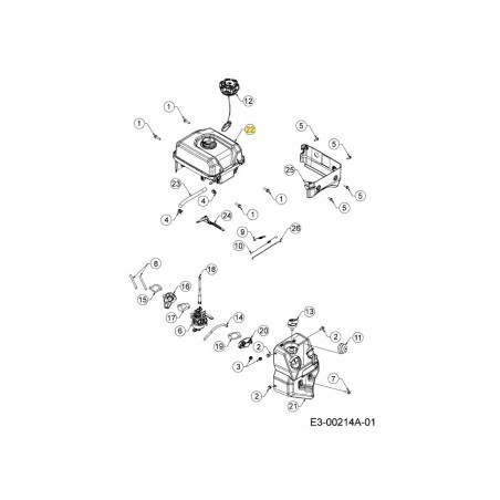SERBATOIO DEL CARBURANTE 751-16947 ORIGINALE MTD | Newgardenstore.eu