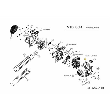 CVR:ASIENTO:MINI 753-05941 ORIGINAL MTD | Newgardenstore.eu