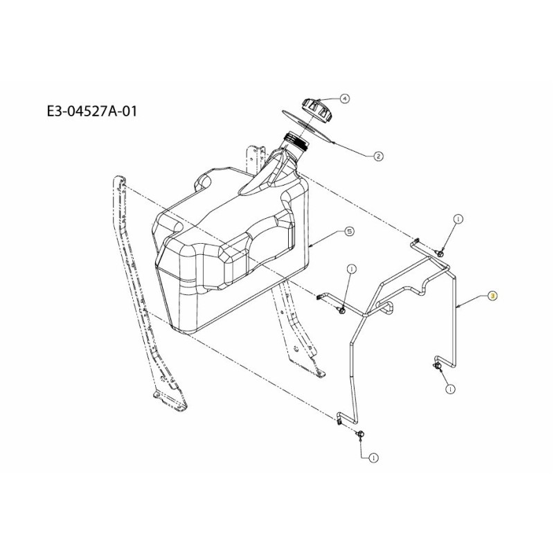 ASTA SUPPORTO SERBATOIO CARBURANTE 747-05040A ORIGINALE MTD