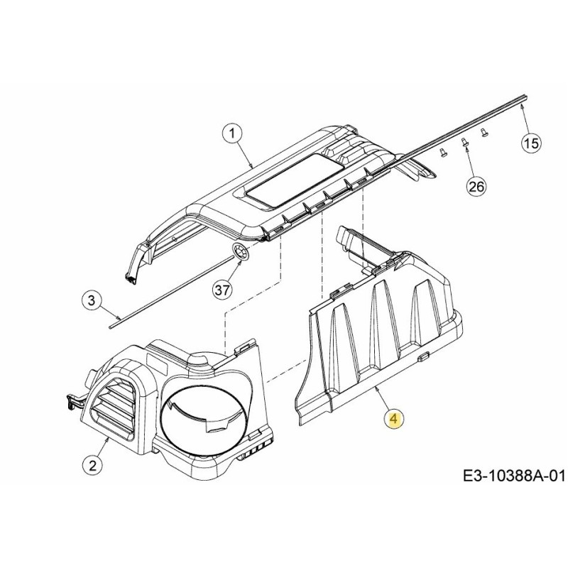 SUPPORT ASM COVER LH 731-12350B ORIGINAL MTD