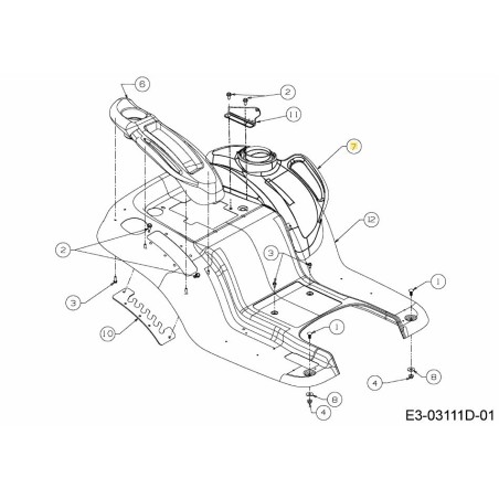 Abdeckung links Kotflügel 731-2617 Original Montiert | Newgardenstore.eu