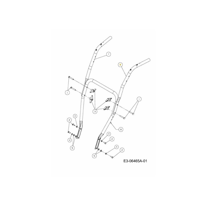 SUPPORT DE TRÉMIE TUBE GAUCHE 749-04309 ORIGINAL MTD