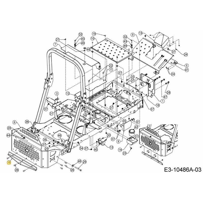 SOPORTE DE ENGANCHE 703-10663-CY ORIGINAL MTD