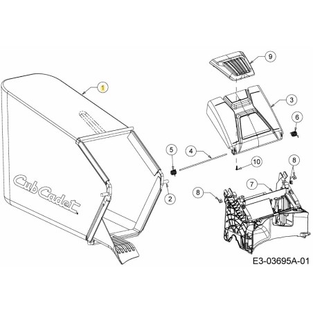 Bolsa de césped Cub Cadet 664-05049 Original MTD | Newgardenstore.eu