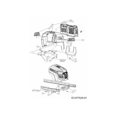 SOPORTE DE PIVOTE DEL CAPÓ 703-08760637 ORIGINAL MTD | Newgardenstore.eu