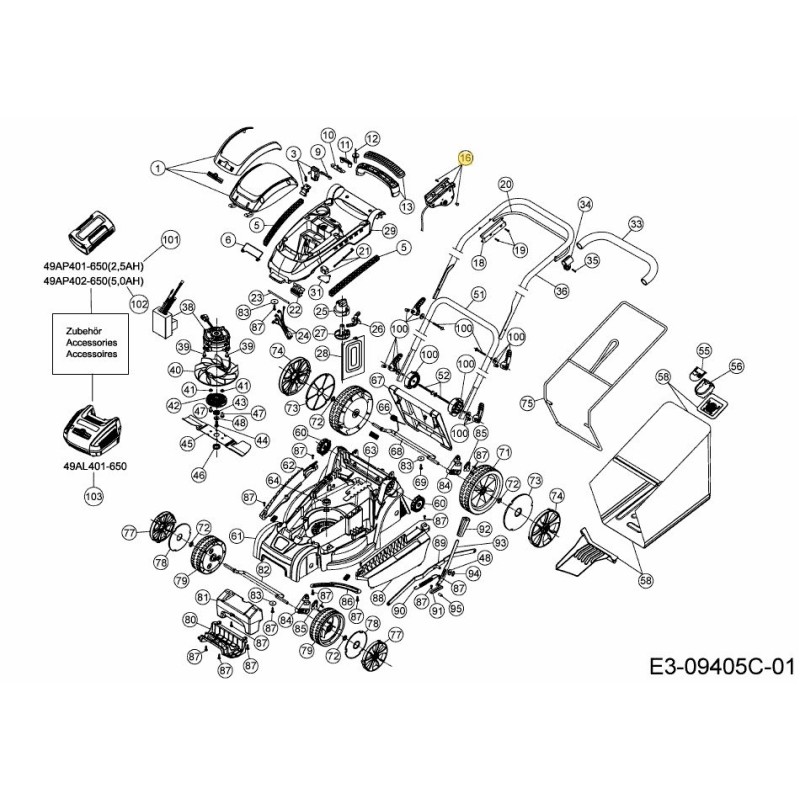SCATOLA INTERRUTTORE 3 POLI 725-06784-2 ORIGINALE MTD