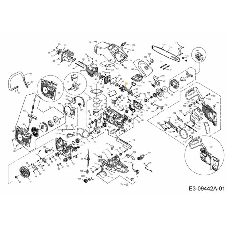 Carburetor with gaskets 092.63.727 ORIGINAL MTD | Newgardenstore.eu