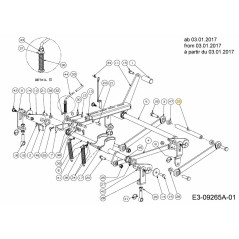 ARBRE DE LEVAGE DE PLATEAU AVANT 711-05072 ORIGINAL MTD | Newgardenstore.eu