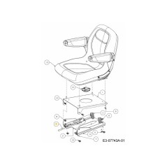 Rennsitz mit Verriegelung 703-08179A Original MTD