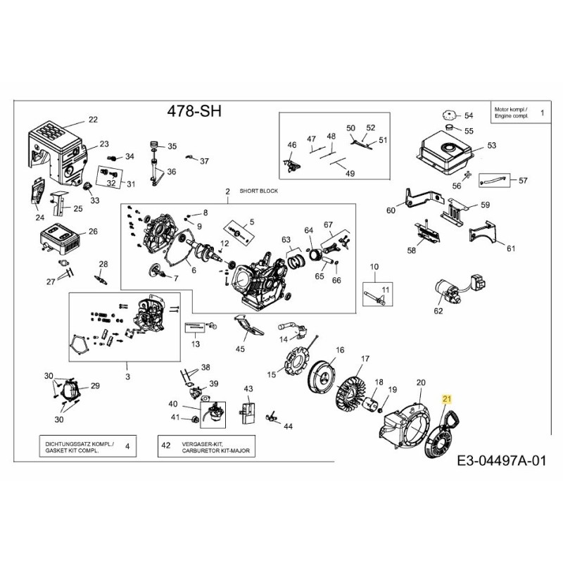GRUPPO AVVIAMENTO 751-11208 ORIGINALE MTD GRUPPO AVVIAMENTO 751-11208 ORIGINALE MTD