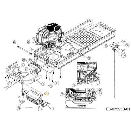 Schalldämpferabdeckung 603-05390637 Original MTD | Newgardenstore.eu