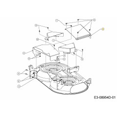 COUVERCLE CENTRAL 42" DECK 703-20626637 ORIGINAL MTD