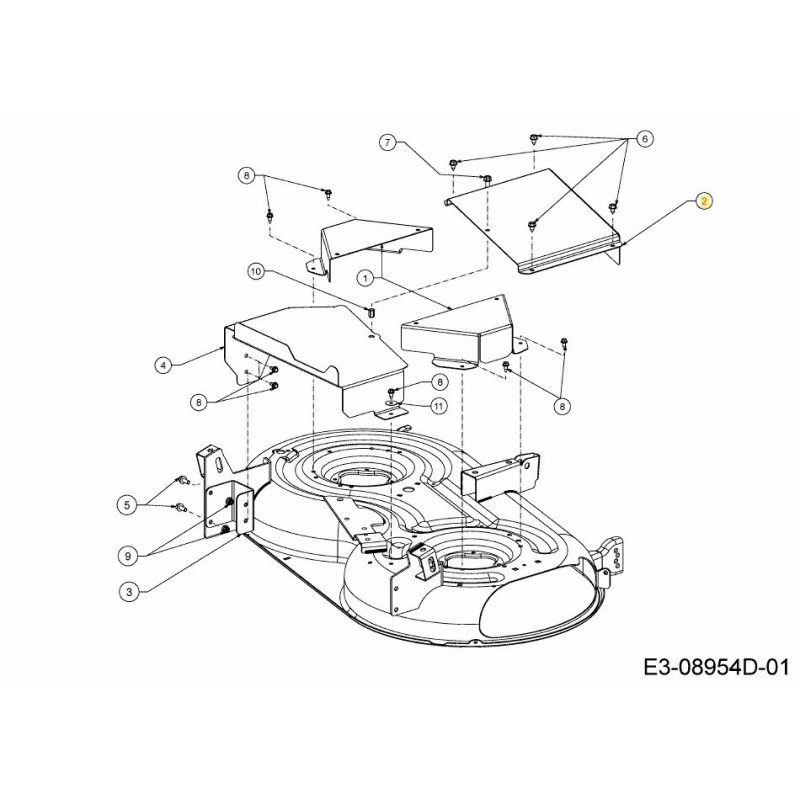 COVER CENTER 42" DECK 703-20626637 ORIGINAL MTD