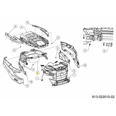 Rahmen-Plenum/Motorhaube T-Stil 731-24597 Original MTD