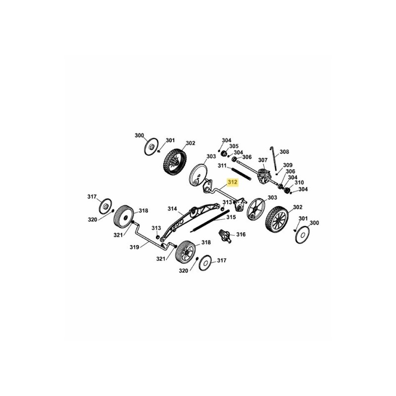 asse motore 4975038 ORIGINALE MTD