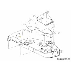 Abdeckung hinten 50"/54" Mähdeck 703-20604637 Original MTD | Newgardenstore.eu