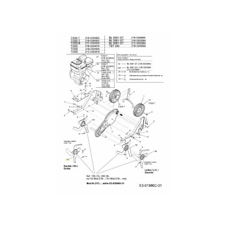 ZINKENBAUGRUPPE-AUSSEN-RH 642-0004 ORIGINAL MTD | Newgardenstore.eu