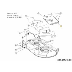 Abdeckung Mitteldeck 703-26951637 Original MTD | Newgardenstore.eu