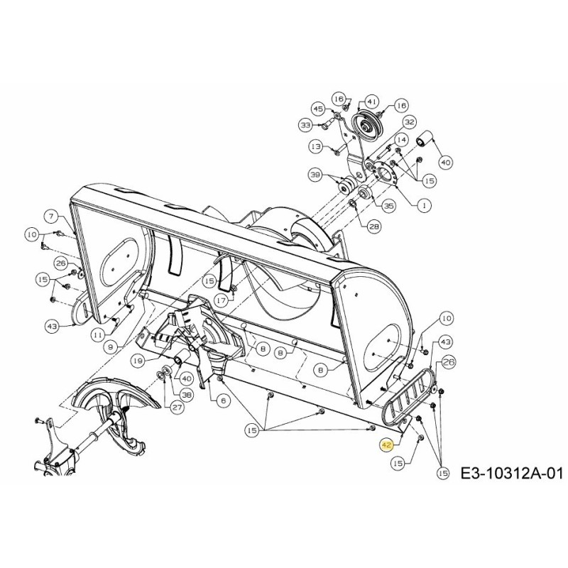 PLACA DE AFEITADO 42" 784-0396C ORIGINAL MTD