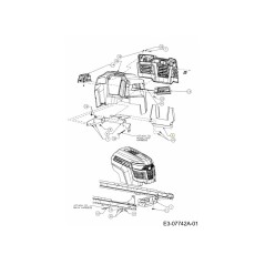 Windabweiser für Motorhaube 703-08756, Original MTD | Newgardenstore.eu