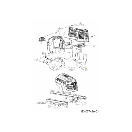 SHIELD DEFLECTOR HOOD 703-08756 ORIGINAL MTD | Newgardenstore.eu