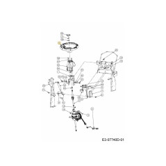 Volant Softgrip 3 branches 631-04556A d'origine MTD