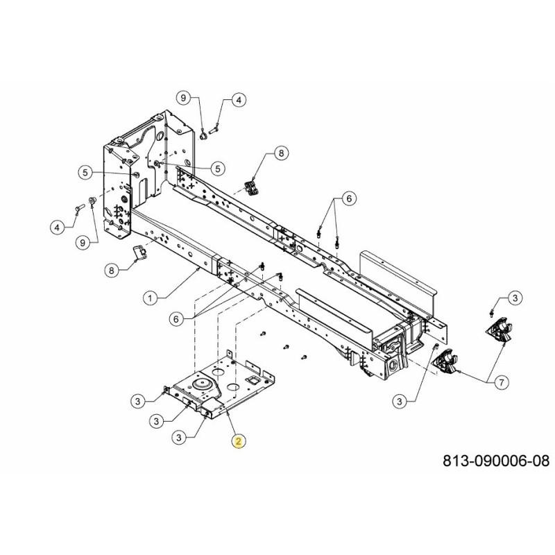 TELAIO STAFFA RINFORZO 683-05453A ORIGINALE MTD