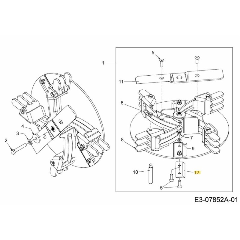 LAMA CHIPPER (UTENSILE STL) 742-0544B ORIGINALE MTD LAMA CHIPPER (UTENSILE STL) 742-0544B ORIGINALE MTD