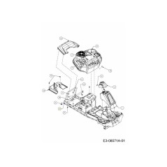 TUBO DEL TELAIO HOPPER, POSTERIORE 749-04932637 ORIGINALE MTD | Newgardenstore.eu