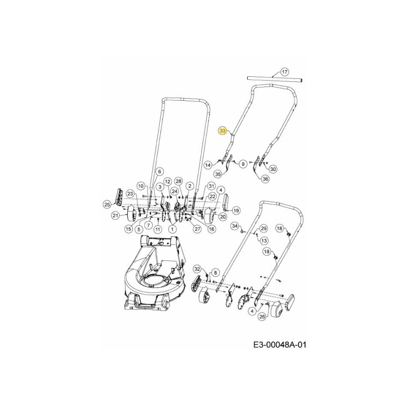 UPPER HANDLE: DM: 46CM 749-06123A-S ORIGINAL MTD