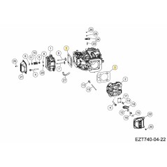 KIT DE JOINT DE CULASSE KH-004458 D'ORIGINE MTD