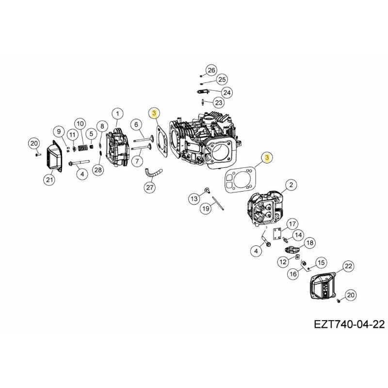 Zylinderkopfdichtungssatz KH-004458 Original MTD