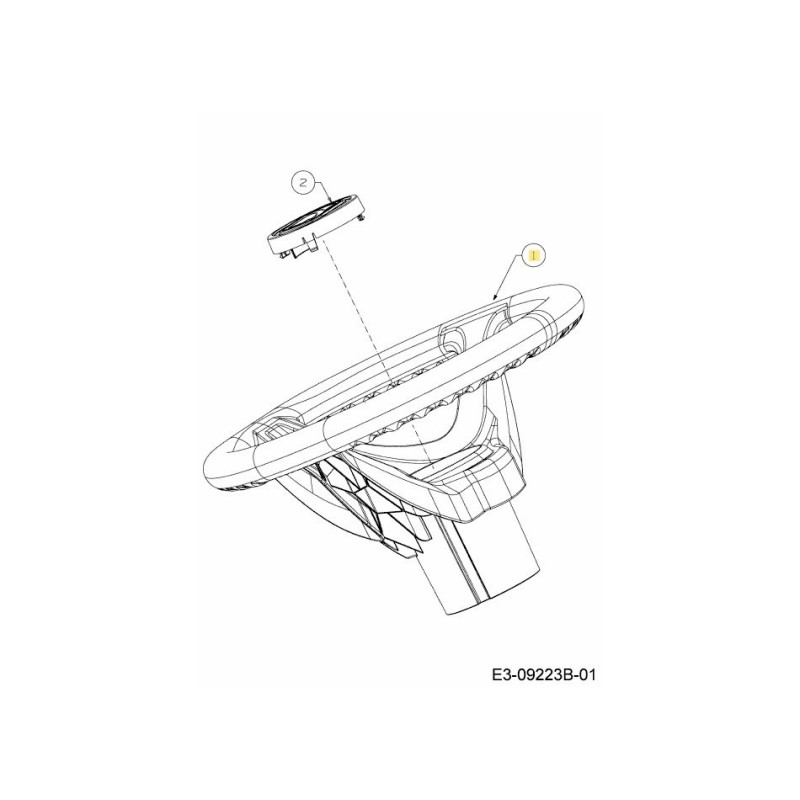 WHL:ASM:STRG:3 RAYONS SOFTGRIP 631-05102A ORIGINAL MTD