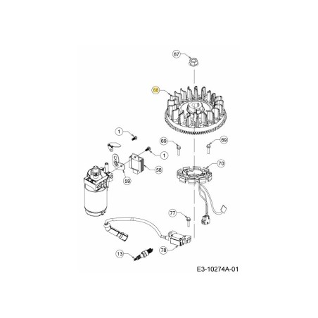 VOLANO 751-15725 ORIGINALE MTD | Newgardenstore.eu