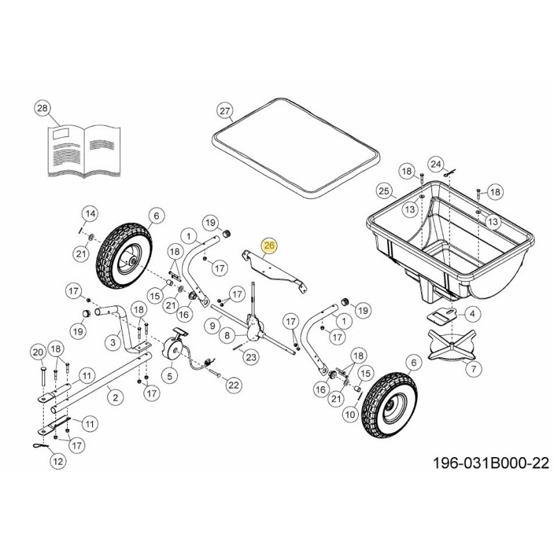 LENGÜETA DE APOYO AF-28626BL3 ORIGINAL MTD