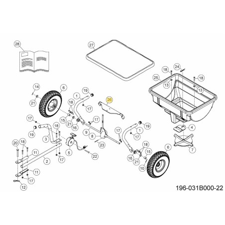 Zungenstütze AF-28626BL3 Original MTD | Newgardenstore.eu