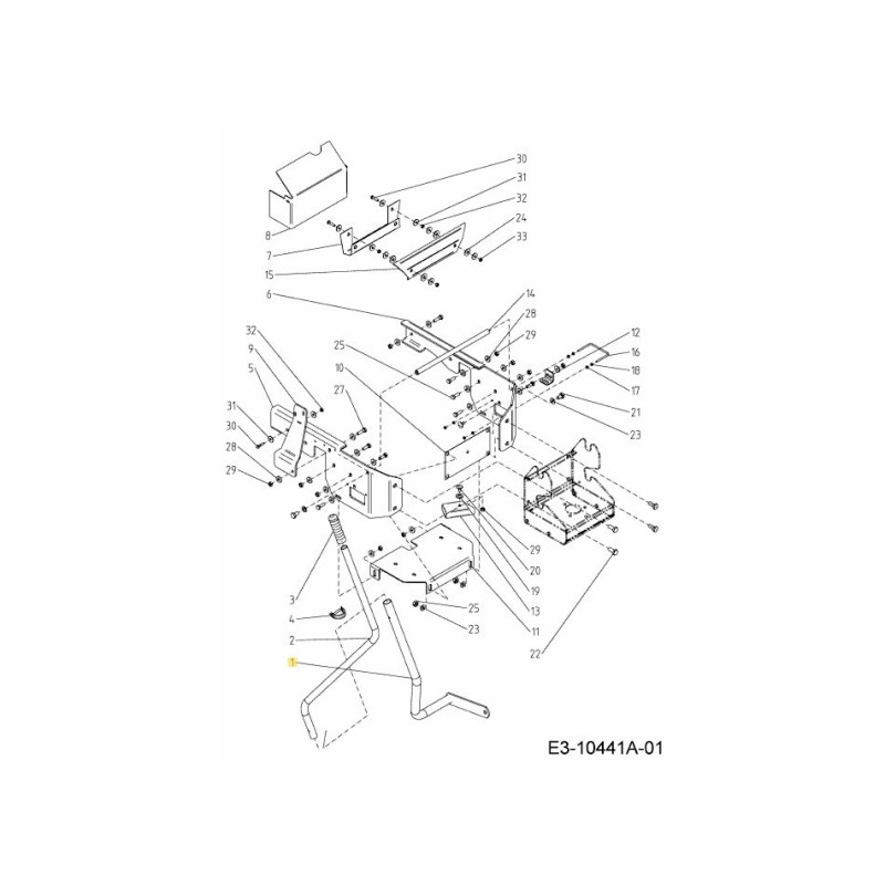 Tube de levage inférieur 092.68.047 d'origine MTD