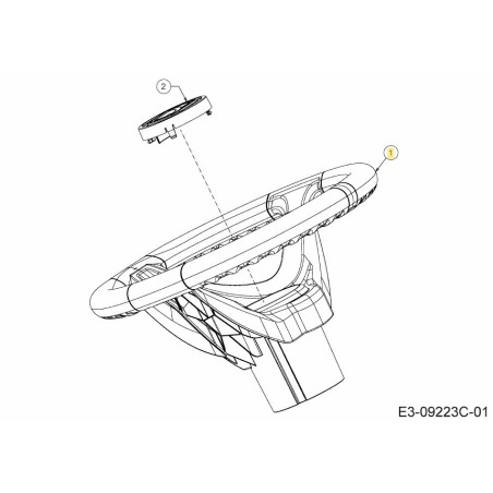 VOLANTE DE 3 RADIOS 631-06859 ORIGINAL MTD | Newgardenstore.eu
