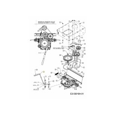 Axe de levier supérieur 787-01470A d'origine MTD