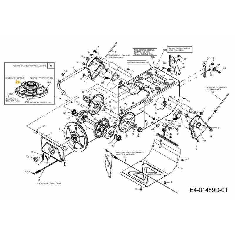 Reibradlager 618-0063A Original MTD
