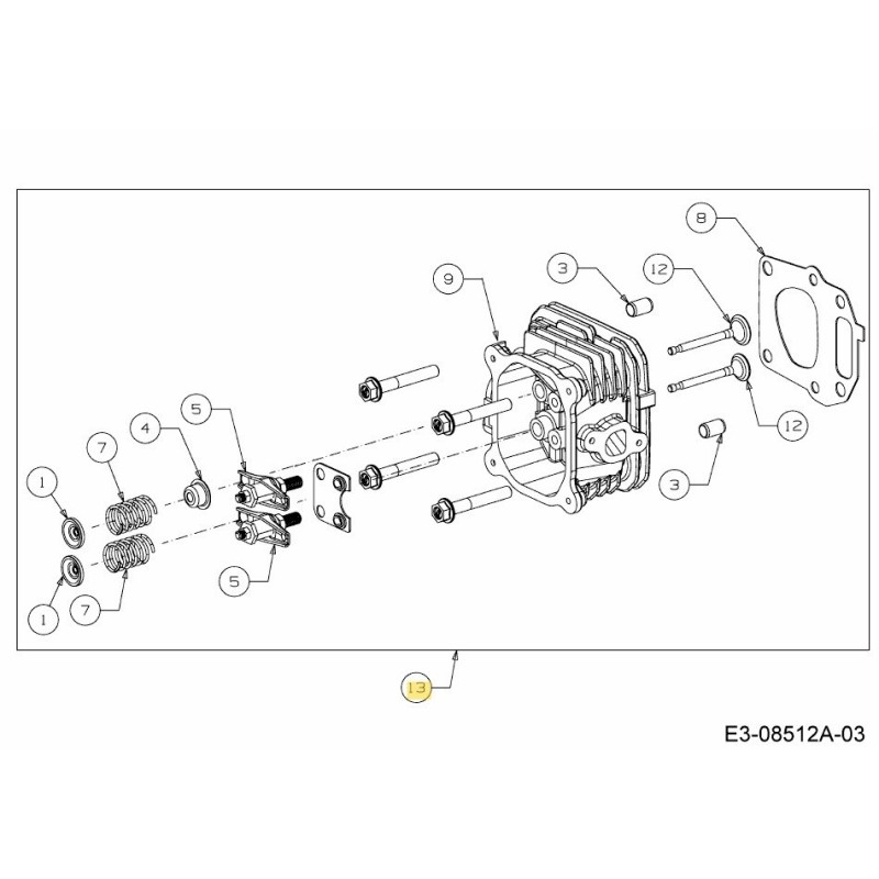 CONJUNTO DE CULATA DE CILINDRO 651-05151 ORIGINAL MTD