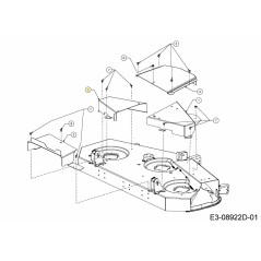 COUVERCLE GAUCHE DE PLATEAU 50"/54" 703-24564637 ORIGINAL MTD