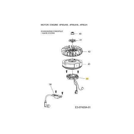 CONJUNTO DE BOBINA DE CARGA 751-12224 ORIGINAL MTD | Newgardenstore.eu