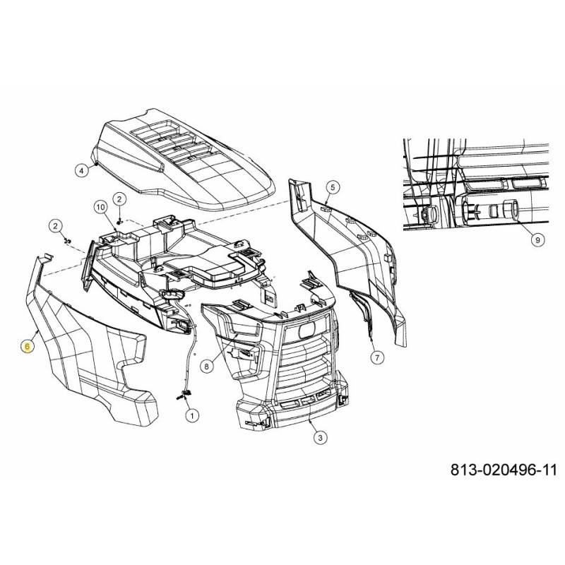 PANEL SIDE RH K-STYLE 731-09853B ORIGINAL MTD