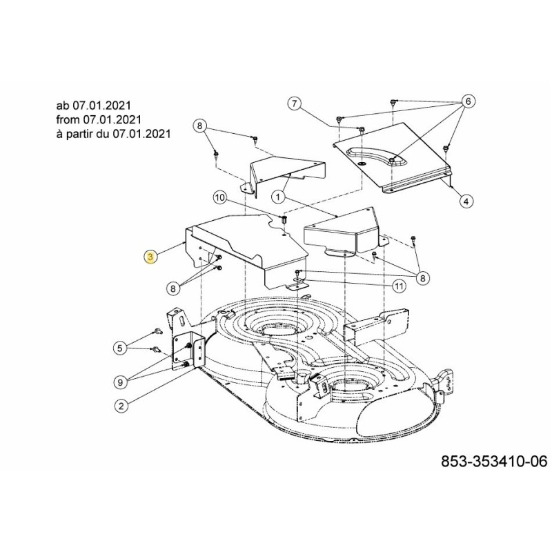 Abdeckung Heckklappe 703-26950637 Original MTD Abdeckung Heckklappe 703-26950637 Original MTD