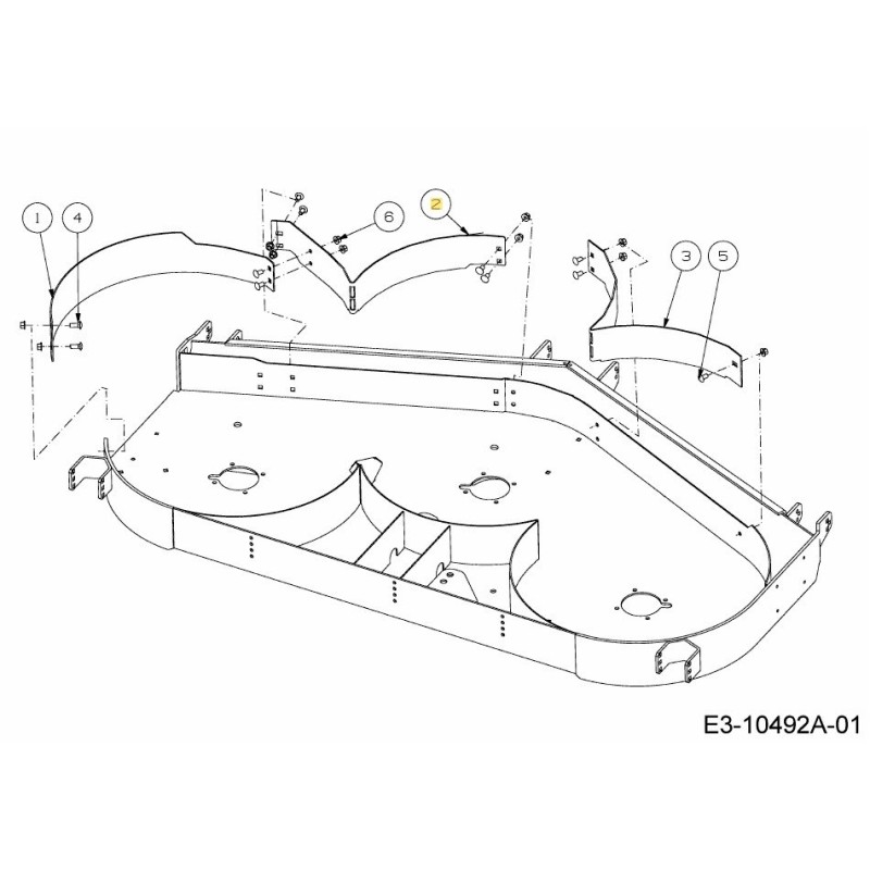 BAFFLE MULCH CENTER 703-10795-CY ORIGINAL MTD BAFFLE MULCH CENTER 703-10795-CY ORIGINAL MTD